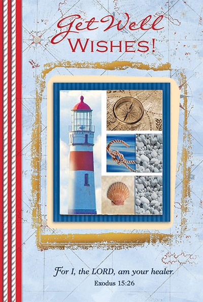 87179 get well - 4 1/2" x 6 3/4" - Gold Foil Decoration